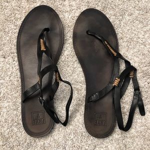 Frye leather strap sandals flats